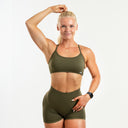 Infinity Cross Bra Olive Green