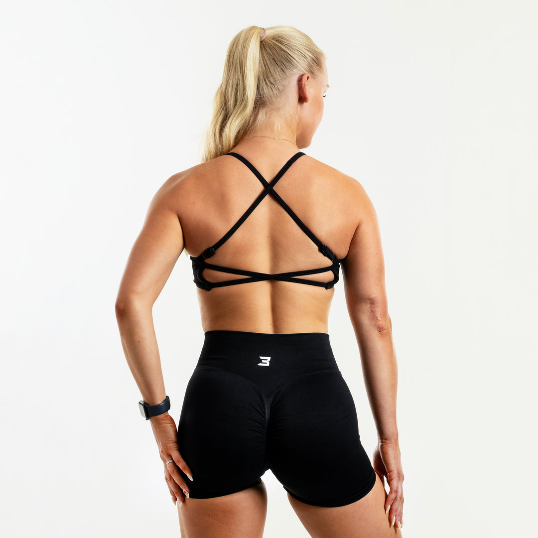 Infinity Cross Bra Charcoal