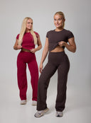 Aura Flair Pants Coffee Brown