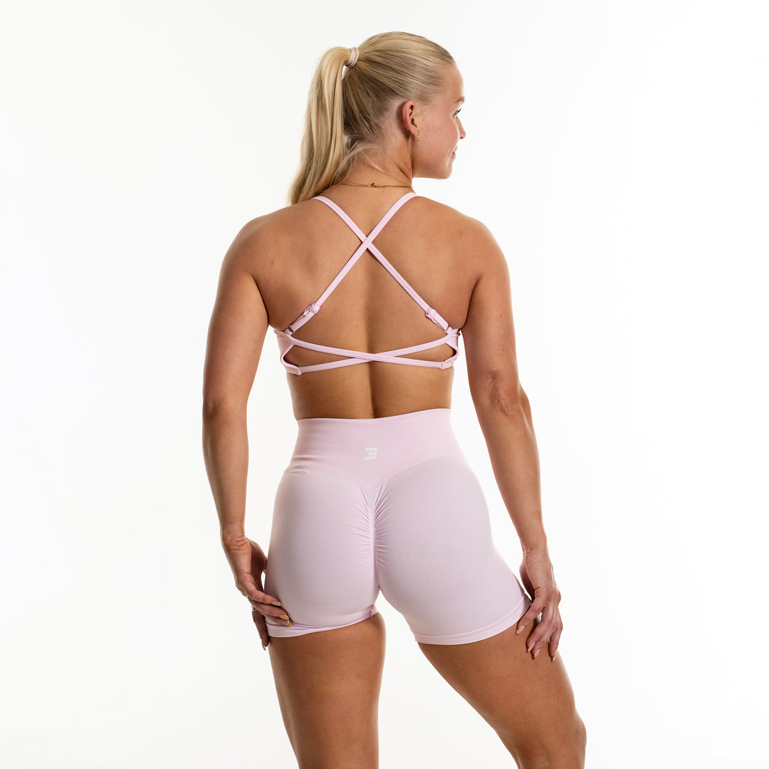 Infinity Cross Bra Pastel Pink