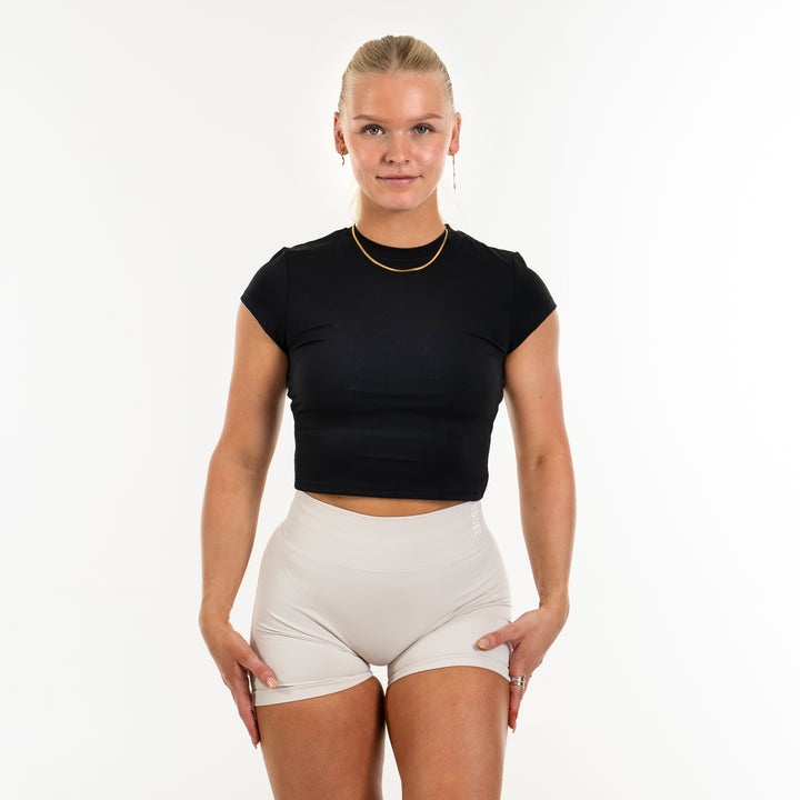 Aura Baby Tee Charcoal