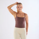 Aura Tank Top Toffee Brown