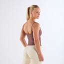 Aura Tank Top Toffee Brown